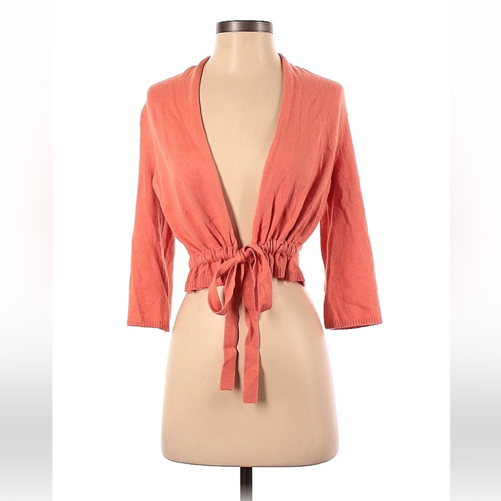 Anthropologie | Coral crop sweater by Sparrow, Size Small